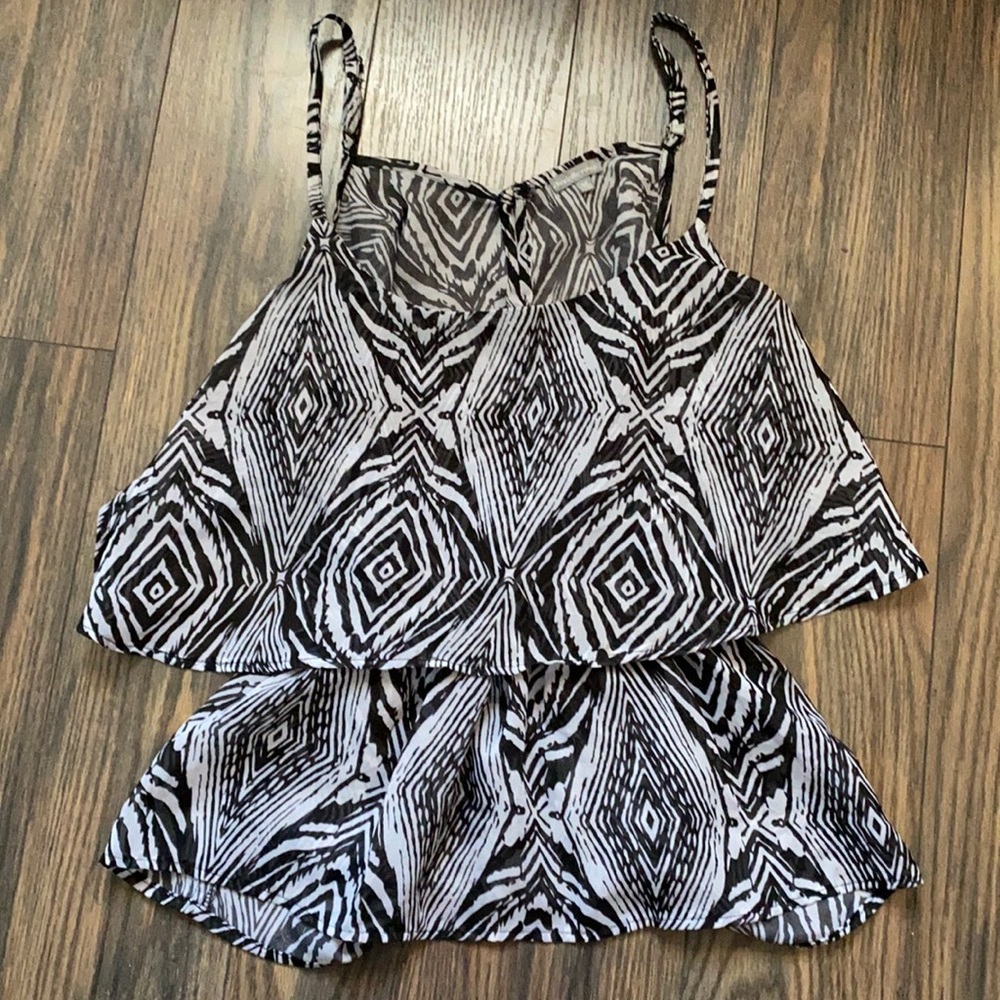 Charlotte Russe sheer open back top size M